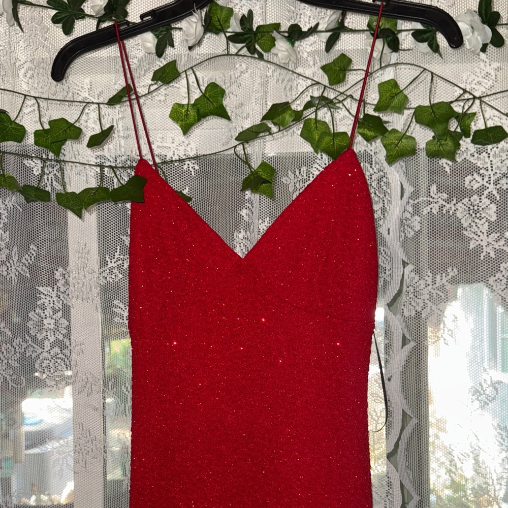Lovely Day Red Sparkle Dress